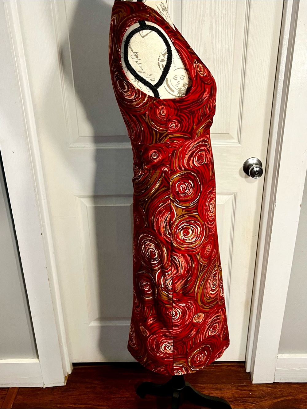 BEBE Women's Sleeveless Midi Bodycon Midi Dress Y2K Vintage Red, Medium - Picture 6 of 14